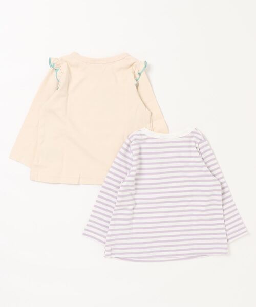 petit main（プティマイン）の「【プティプラ】GIRLS長袖セット（Tシャツ/カットソー・キッズ・キナリ/オフホワイト/ライトカーキ/ライトピンク・100cm/90cm/80ｃｍ/120cm/110cm/130cm）」の5枚目の写真