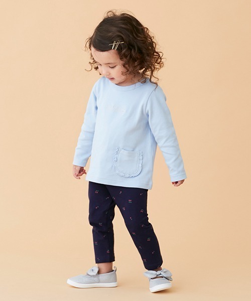 petit main（プティマイン）の「【プティプラ】GIRLS長袖セット（Tシャツ/カットソー・キッズ・キナリ/オフホワイト/ライトカーキ/ライトピンク・100cm/90cm/80ｃｍ/120cm/110cm/130cm）」の7枚目の写真