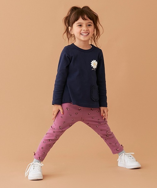 petit main（プティマイン）の「【プティプラ】GIRLS長袖セット（Tシャツ/カットソー・キッズ・キナリ/オフホワイト/ライトカーキ/ライトピンク・100cm/90cm/80ｃｍ/120cm/110cm/130cm）」の9枚目の写真