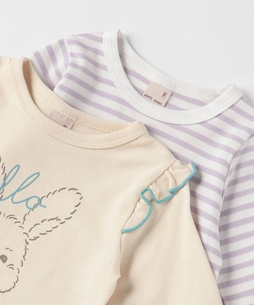 petit main（プティマイン）の「【プティプラ】GIRLS長袖セット（Tシャツ/カットソー・キッズ・キナリ/オフホワイト/ライトカーキ/ライトピンク・100cm/90cm/80ｃｍ/120cm/110cm/130cm）」の12枚目の写真