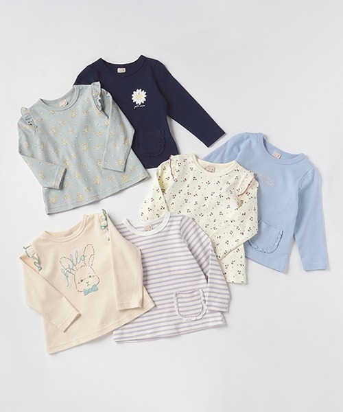 petit main（プティマイン）の「【プティプラ】GIRLS長袖セット（Tシャツ/カットソー・キッズ・キナリ/オフホワイト/ライトカーキ/ライトピンク・100cm/90cm/80ｃｍ/120cm/110cm/130cm）」の20枚目の写真