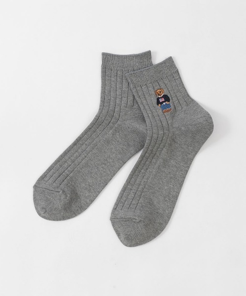 POLO RALPH LAUREN(ポロ ラルフ ローレン)の「POLO RALPH LAUREN メンズ ポロベア ショートリブソックス 02022250(ソックス/靴下・メンズ・ブラック/ネイビー/アイボリー/グレー/ダークネイビー/ダークグレー/オフホワイト・25-27CM/27-29cm)」の5枚目の写真