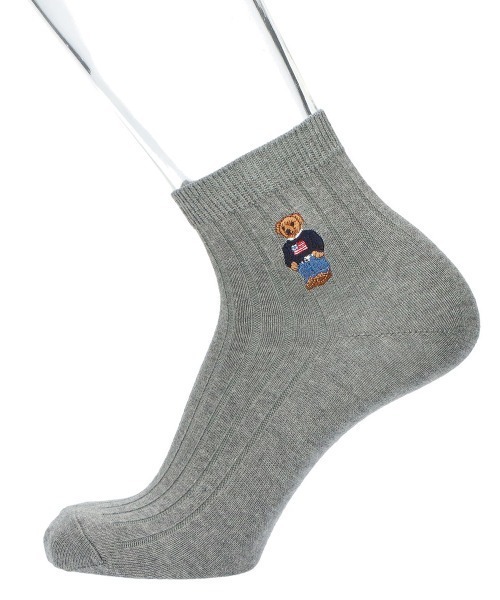 POLO RALPH LAUREN(ポロ ラルフ ローレン)の「POLO RALPH LAUREN メンズ ポロベア ショートリブソックス 02022250(ソックス/靴下・メンズ・ブラック/ネイビー/アイボリー/グレー/ダークネイビー・25-27CM/27-29cm)」の8枚目の写真