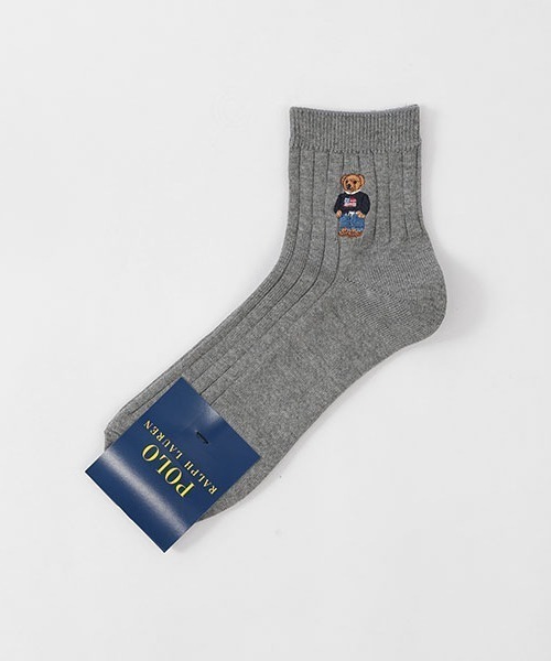 POLO RALPH LAUREN(ポロ ラルフ ローレン)の「POLO RALPH LAUREN メンズ ポロベア ショートリブソックス 02022250(ソックス/靴下・メンズ・ブラック/ネイビー/アイボリー/グレー/ダークネイビー・25-27CM/27-29cm)」の7枚目の写真