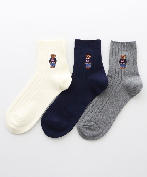 POLO RALPH LAUREN(ポロ ラルフ ローレン)の「POLO RALPH LAUREN メンズ ポロベア ショートリブソックス 02022250(ソックス/靴下・メンズ・ブラック/ネイビー/アイボリー/グレー/ダークネイビー・25-27CM/27-29cm)」の6枚目の写真