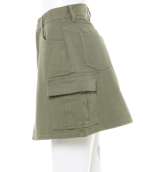 INGNI（イング）の「カーゴミニスカート（スカート・レディース・カーキ/ブラック・FREE）」の5枚目の写真