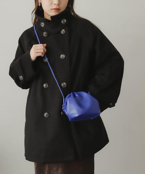 SENSE OF PLACE by URBAN RESEARCH（センスオブプレイスバイアーバンリサーチ）の「ウールライク2WAYステンカラーミドルコート（ステンカラーコート・レディース・ブラウン/グリーン/アイボリー/ブルー系その他/ブラック/ブラウン系その他・ONE）」の3枚目の写真