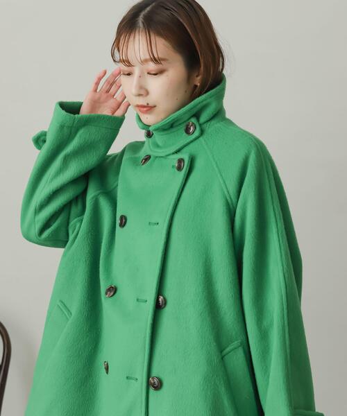 of Slow ステンカラーコート サイズ2 グリーン of Slow ステンカラーコート サイズ2 グリーン of Slow ステンカラー