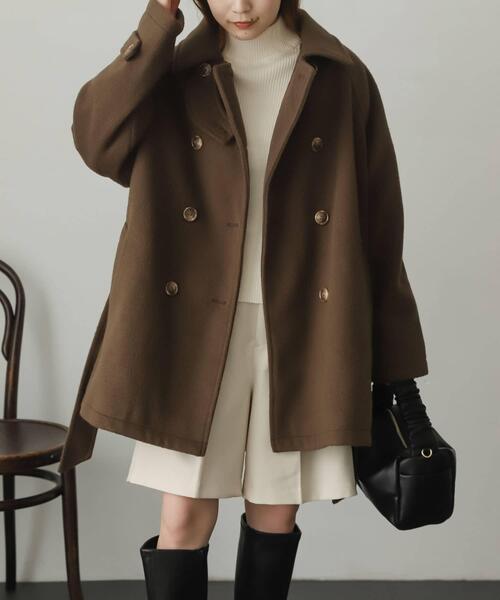 セール】ウールライク2WAYステンカラーミドルコート（ステンカラー