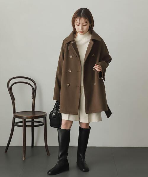 セール】ウールライク2WAYステンカラーミドルコート（ステンカラー