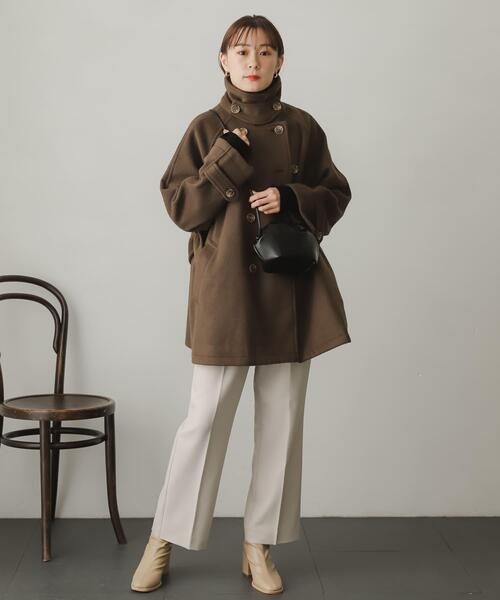 セール】ウールライク2WAYステンカラーミドルコート（ステンカラー
