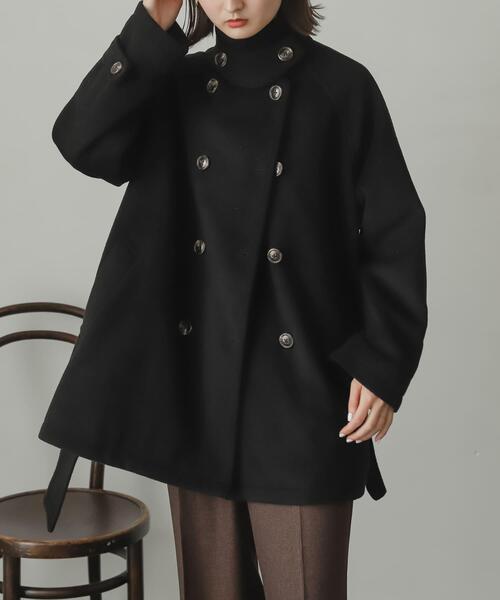 セール】ウールライク2WAYステンカラーミドルコート（ステンカラー