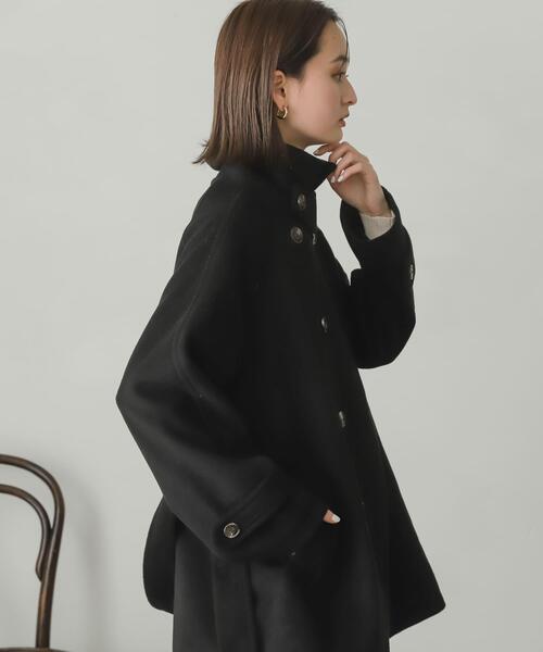 セール】ウールライク2WAYステンカラーミドルコート（ステンカラー