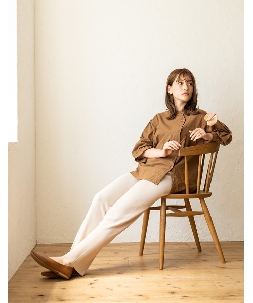 chocomee（チョコミー）の「button blouse/ボタンブラウス（シャツ/ブラウス・レディース・ベージュ/ブラウン・FREE）」の11枚目の写真