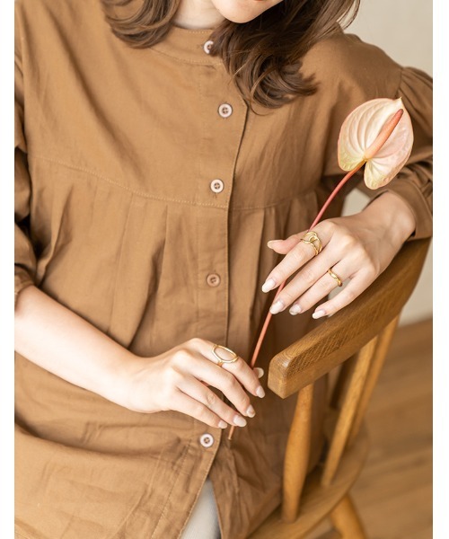 chocomee（チョコミー）の「button blouse/ボタンブラウス（シャツ/ブラウス・レディース・ベージュ/ブラウン・FREE）」の17枚目の写真