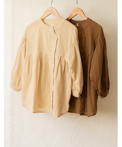 chocomee（チョコミー）の「button blouse/ボタンブラウス（シャツ/ブラウス・レディース・ベージュ/ブラウン・FREE）」の19枚目の写真