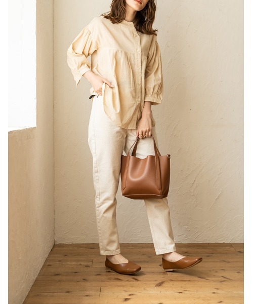 chocomee（チョコミー）の「button blouse/ボタンブラウス（シャツ/ブラウス・レディース・ベージュ/ブラウン・FREE）」の20枚目の写真