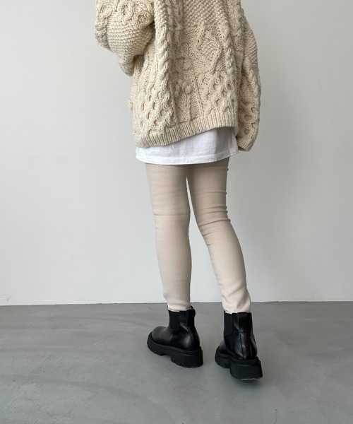 CANAL JEAN(キャナルジーン)の「El mar(エルマール) あったかスキニーパンツ(その他パンツ・レディース・ブラック/ベージュ・SMALL/MEDIUM)」の7枚目の写真