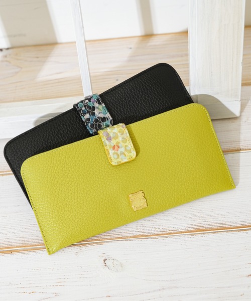 efffy（エフィー）の「【efffy/エフィー】 友禅染 スリムウォレット（財布・レディース・レッド/イエロー/オレンジ/ネイビー/アイボリー/グリーン/グリーン系その他/ブラック・FREE）」の6枚目の写真