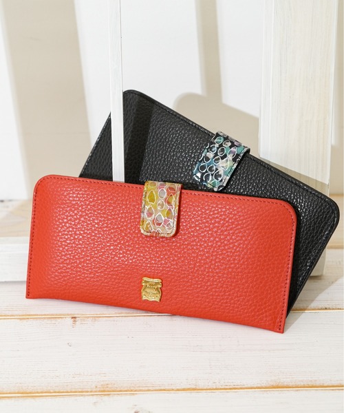 efffy（エフィー）の「【efffy/エフィー】 友禅染 スリムウォレット（財布・レディース・レッド/イエロー/オレンジ/ネイビー/アイボリー/グリーン/グリーン系その他/ブラック・FREE）」の8枚目の写真