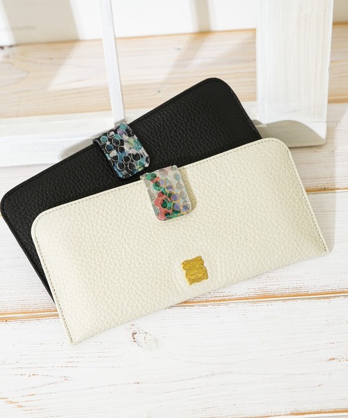 efffy（エフィー）の「【efffy/エフィー】 友禅染 スリムウォレット（財布・レディース・レッド/イエロー/オレンジ/ネイビー/アイボリー/グリーン/グリーン系その他/ブラック・FREE）」の2枚目の写真