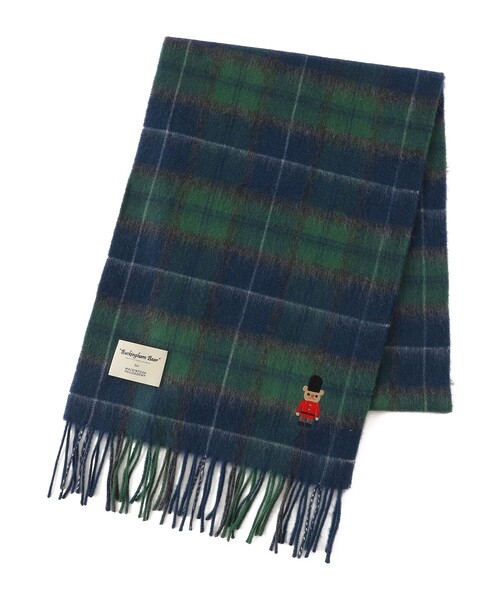 MACKINTOSH PHILOSOPHY（ﾏｯｷﾝﾄｯｼｭ ﾌｨﾛｿﾌｨｰ）の「バッキンガムベア ウォッシャブルウールカシミヤ チェックマフラー（ストール/ショール・メンズ・グリーン系その他5/ブルー系その他7・FREE）」の8枚目の写真