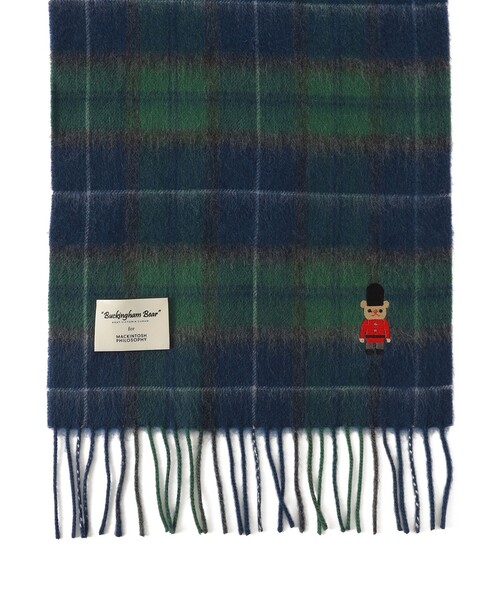 MACKINTOSH PHILOSOPHY（ﾏｯｷﾝﾄｯｼｭ ﾌｨﾛｿﾌｨｰ）の「バッキンガムベア ウォッシャブルウールカシミヤ チェックマフラー（ストール/ショール・メンズ・グリーン系その他5/ブルー系その他7・FREE）」の7枚目の写真