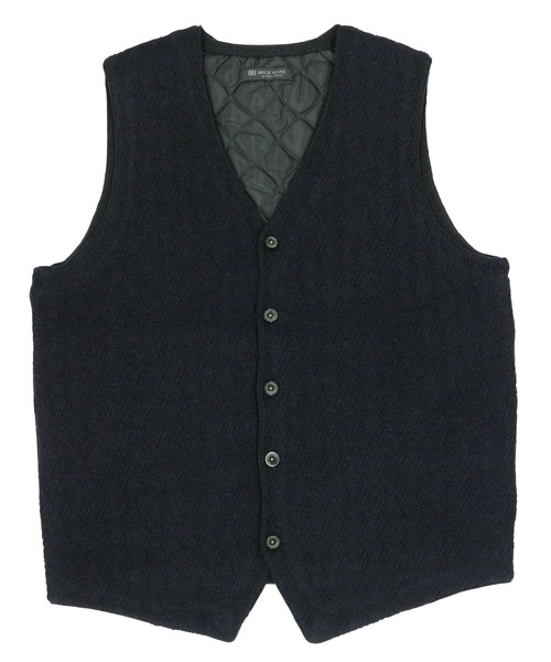 TOKYO SHIRTS(トウキョウシャツ)の「裏キルト ニットジレ(ベスト・メンズ・チャコールグレー/ネイビー・LL/M/L/XL)」の1枚目の写真