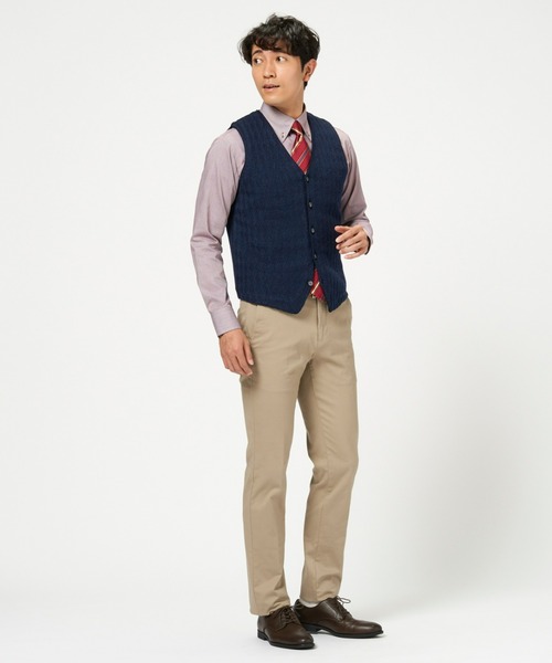 TOKYO SHIRTS(トウキョウシャツ)の「裏キルト ニットジレ(ベスト・メンズ・チャコールグレー/ネイビー・LL/M/L/XL)」の7枚目の写真