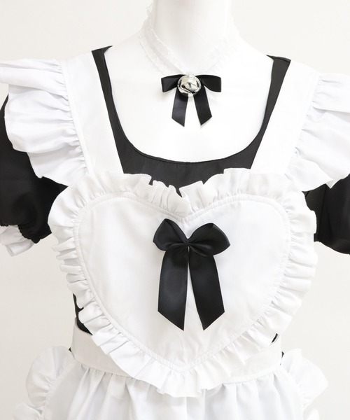OSYAREVO（オシャレボ）の「コスプレ リボン×フリル ミニスカメイド レディース ホワイトデー 記念日（コスチューム/パーティーグッズ・レディース・ブラック/レッド・SMALL/MEDIUM/LARGE/X-LARGE/XX-LARGE）」の20枚目の写真