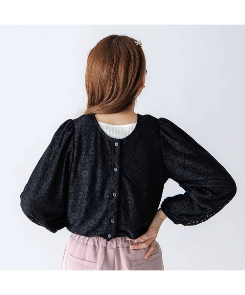 flower（フラワー）の「レーシーブルームトップ（カーディガン/ボレロ・レディース・ブラック/ベージュ・FREE）」の21枚目の写真