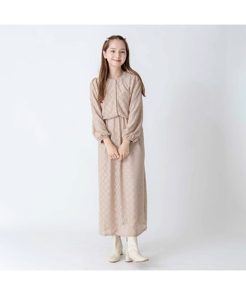 flower（フラワー）の「レーシーブルームトップ（カーディガン/ボレロ・レディース・ブラック/ベージュ・FREE）」の18枚目の写真