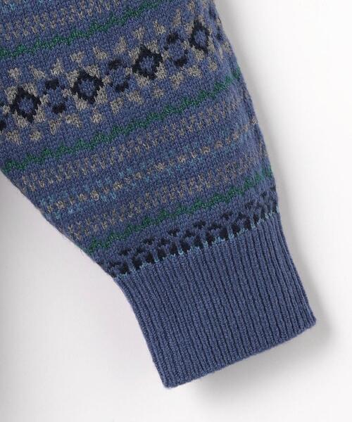 green label relaxing(グリーンレーベルリラクシング)の「フェアアイル ジャカード クルーネック ニット(ニット/セーター・メンズ・ライトグレー/ワインレッド/ロイヤルブルー・S/M/L/XL)」の13枚目の写真