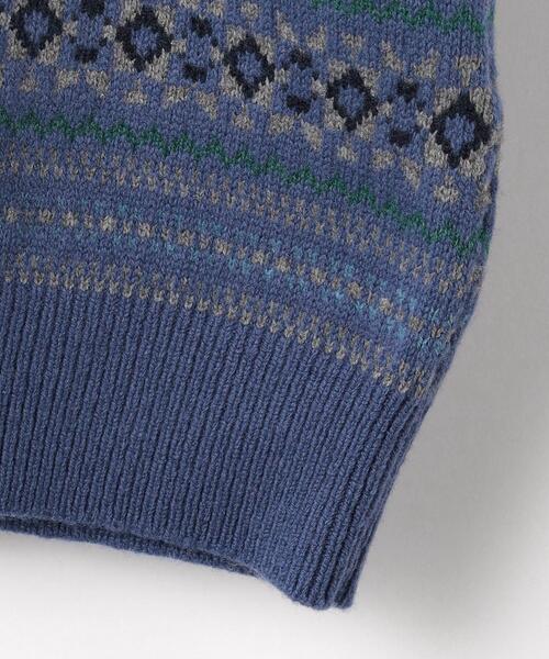 green label relaxing(グリーンレーベルリラクシング)の「フェアアイル ジャカード クルーネック ニット(ニット/セーター・メンズ・ライトグレー/ワインレッド/ロイヤルブルー・S/M/L/XL)」の14枚目の写真