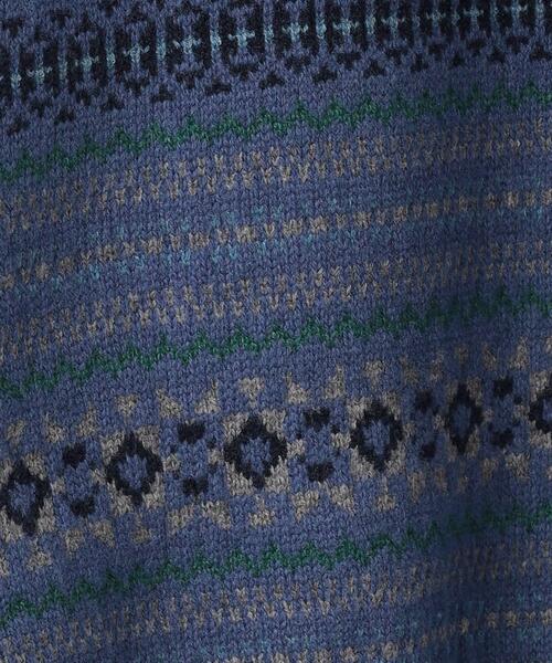 green label relaxing(グリーンレーベルリラクシング)の「フェアアイル ジャカード クルーネック ニット(ニット/セーター・メンズ・ライトグレー/ワインレッド/ロイヤルブルー・S/M/L/XL)」の15枚目の写真