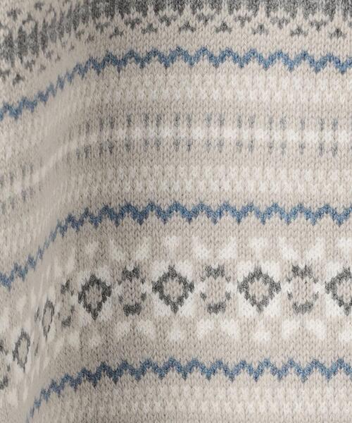 green label relaxing(グリーンレーベルリラクシング)の「フェアアイル ジャカード クルーネック ニット(ニット/セーター・メンズ・ライトグレー/ワインレッド/ロイヤルブルー・S/M/L/XL)」の17枚目の写真