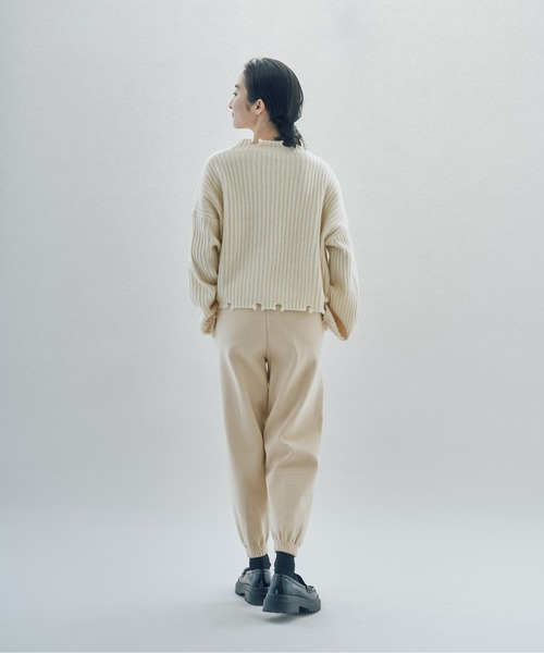 INSIIS(インシス)の「ニットジョガーパンツ(スウェットパンツ・レディース・アイボリー/ブラック/グレー・フリー)」の14枚目の写真