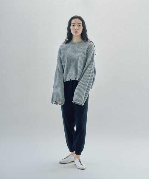 INSIIS(インシス)の「ニットジョガーパンツ(スウェットパンツ・レディース・アイボリー/ブラック/グレー・フリー)」の21枚目の写真