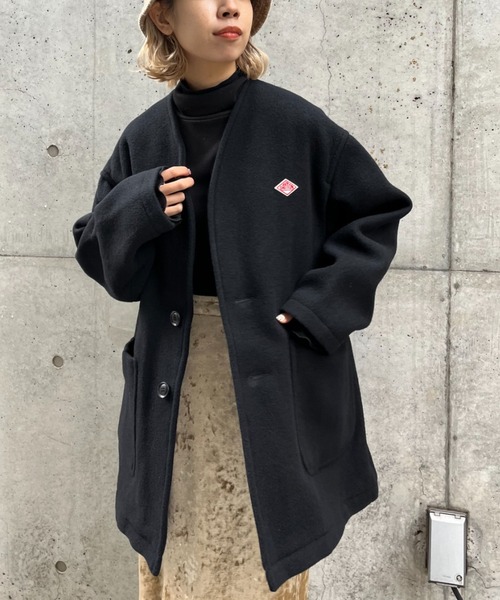 DANTON ダントン　ノーカラーコート DANTON / ウール パイル コート（ノーカラーコート）｜DANTON