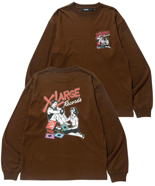 XLARGE(エクストララージ)の「LISTEN TO THE RECORD L/S TEE(Tシャツ/カットソー・メンズ・ブラウン/ホワイト/ブラック・XL/S/M/L)」の3枚目の写真