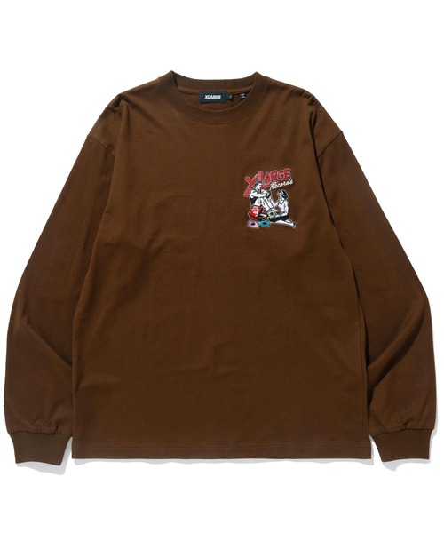 XLARGE(エクストララージ)の「LISTEN TO THE RECORD L/S TEE(Tシャツ/カットソー・メンズ・ブラウン/ホワイト/ブラック・XL/S/M/L)」の4枚目の写真