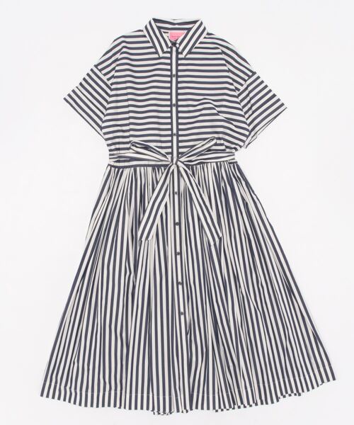 Kate Spade ストライプのミディドレス kate spade ストライプド ミディ シャツ ドレス XS - メルカリ