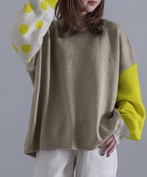 osharewalker | 『ドット柄ジャカードローゲージニット』(ニット/セーター)