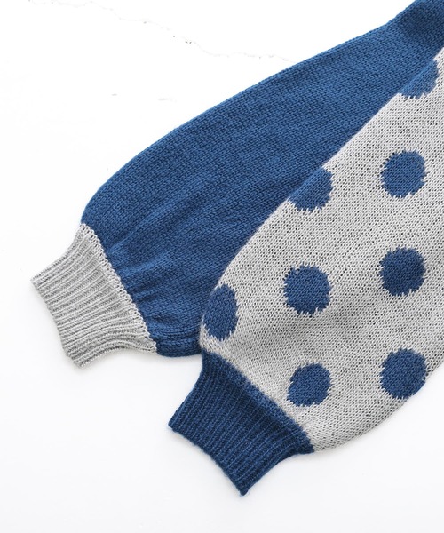 osharewalker(オシャレウォーカー)の「『ドット柄ジャカードローゲージニット』(ニット/セーター・レディース・ベージュ/チャコール/グレイッシュブルー・FREE)」の8枚目の写真