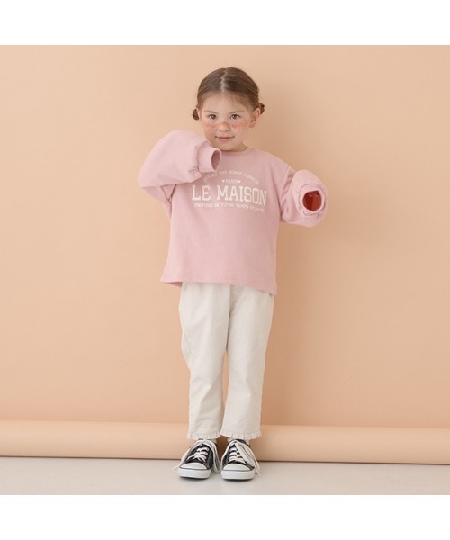 Lycee mine（リセマイン）の「【万能アイテム】アソートカレッジロゴプリントスエット（スウェット・キッズ・ライトブルー/ホワイト系その他/ライトグリーン/ライラック/ベージュ/ピンク/ベージュ系/アイボリー・100cm/120cm/140cm/110cm/130cm/150cm）」の13枚目の写真