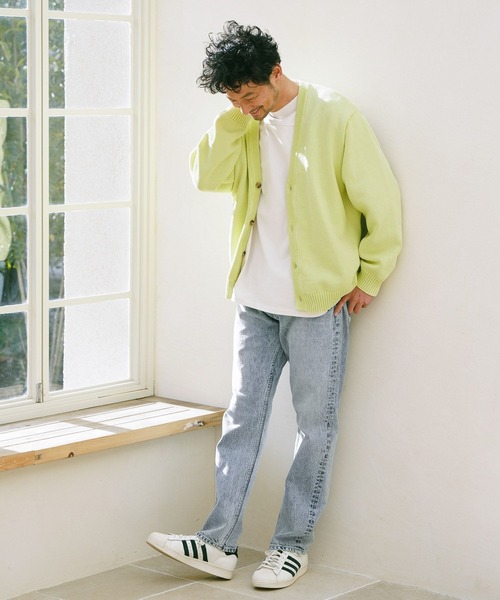 BAYFLOW（ベイフロー）の「フェードカラーニットカーディガン（カーディガン/ボレロ・メンズ・グレー/ブラック/イエロー/ピンク・MEDIUM/LARGE）」の12枚目の写真