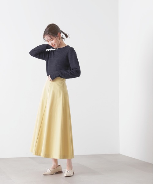 N.（N. Natural Beauty Basic）（エヌエヌナチュラルビューティーベーシック）の「◆柄編ニット（ニット/セーター・レディース・ネイビー/オレンジ/ナチュラル・MEDIUM）」の8枚目の写真