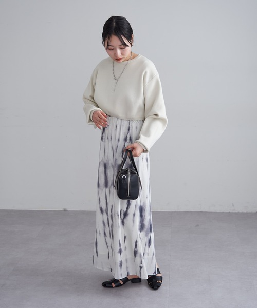mline（エムライン）の「[mline]ちびボリュームニット（ニット/セーター・レディース・ベージュ/ネイビー/オフホワイト・FREE）」の14枚目の写真