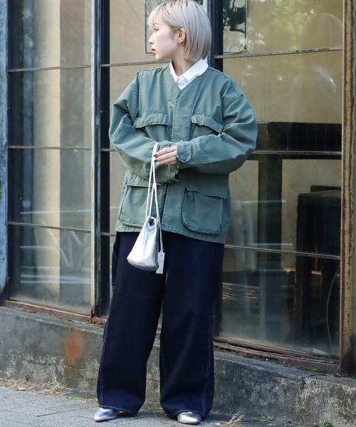 ROTHCO（ロスコ）の「Rothco/ロスコ ノーカラー ミリタリーシャツ フラップポケット（シャツ/ブラウス・メンズ・オリーブ/ブラック・SMALL）」の22枚目の写真