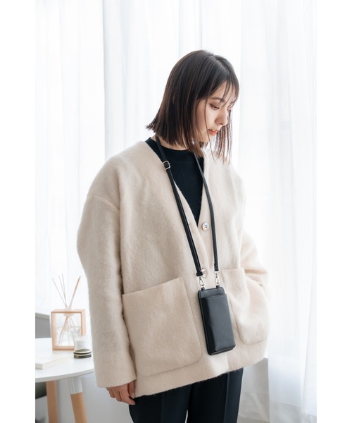 DEVICE(デバイス)の「【財布&スマホショルダー】Rename フェイクレザー スマホウォレットショルダー(財布・レディース・モカ/ブラック/グレー・FREE)」の8枚目の写真